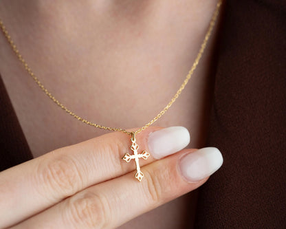 Grace & Glow Cross Necklace – Faith Wrapped in Pure Elegance