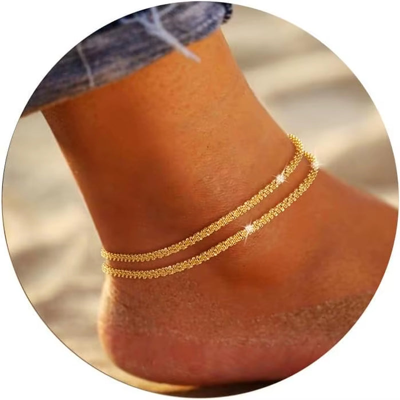 Minimalist Double Chain Anklet