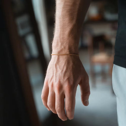 Emanco™ Gold Snake Chain Bracelet – Bold Simplicity for the Modern Man
