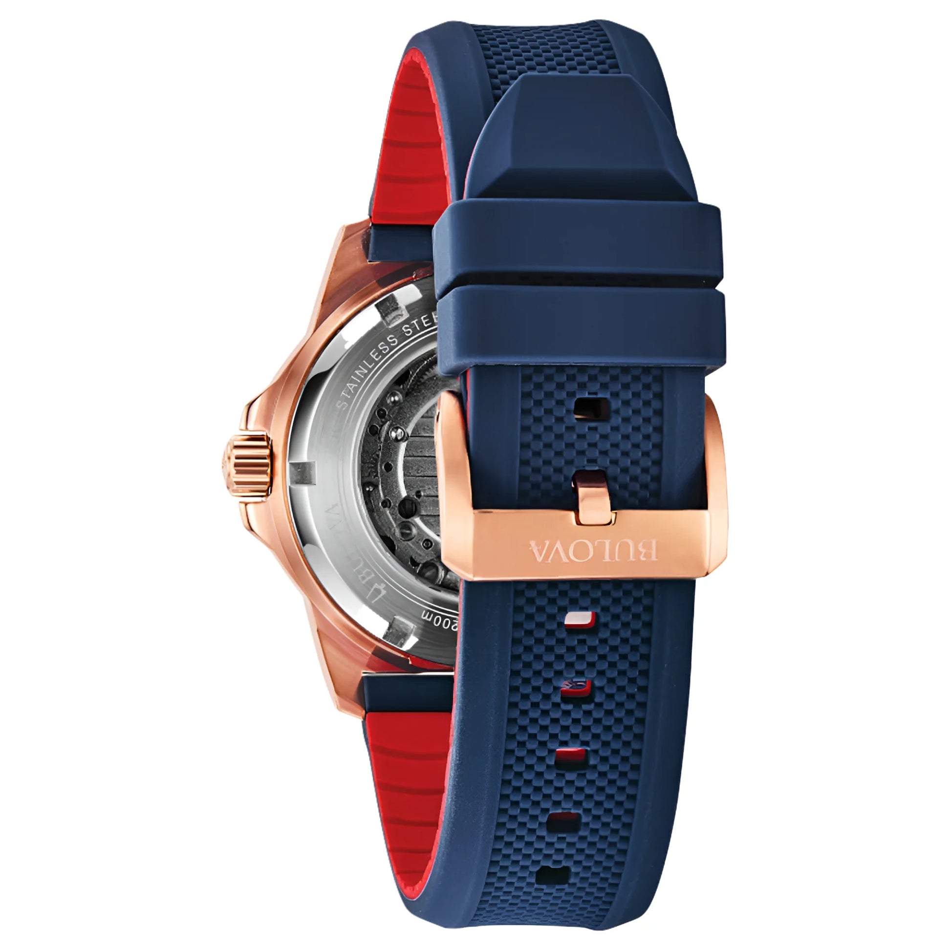 Marine Star Men'S Rose Gold Plated Stainless Automatic Watch 98A227