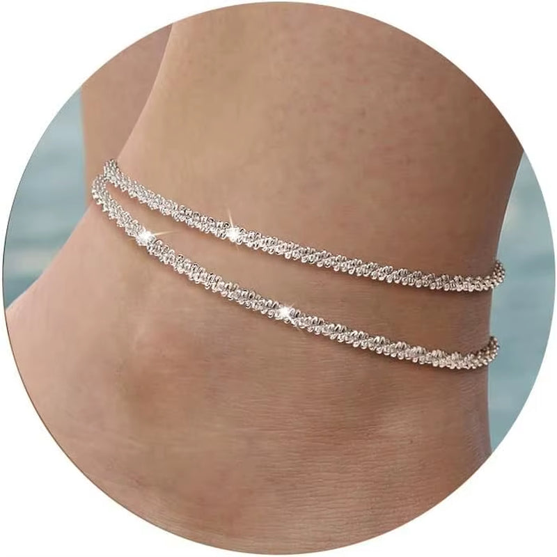 Minimalist Double Chain Anklet